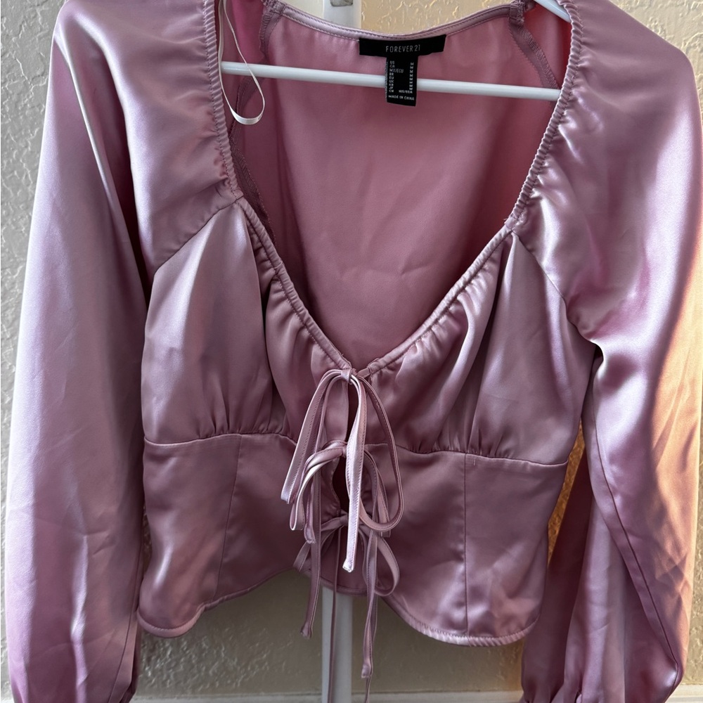 Forever 21 Pink Satin Blouse
